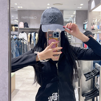 韓國 Calvin Klein Unisex CKJ Small Monogram Seasonal Logo Denim Ball Cap【SC332】