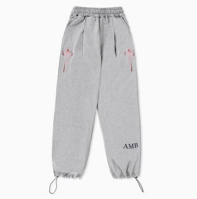 韓國 Ambler Pants With Ribbon One-Tuck 2-Way Training Sweatpants【AR143】