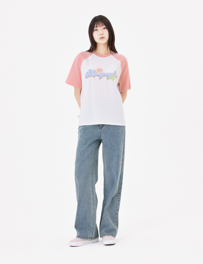 韓國 Mark Gonzales Women's Raglan Vintage Graphic T-shirt【MG284】