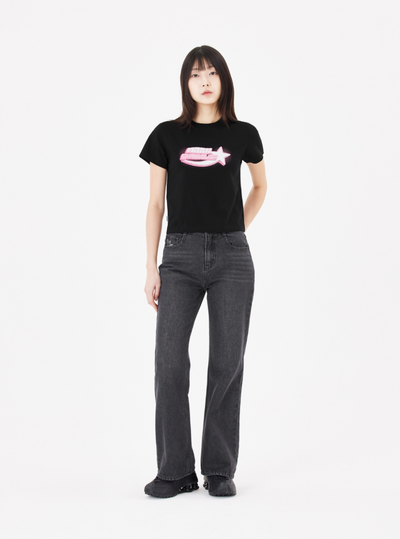 韓國 Mark Gonzales Women's MG Star Crop Short Sleeve T-shirt【MG285】