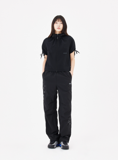 韓國 Mark Gonzales Women's Short Sleeve Hooded Jacket【MG289】