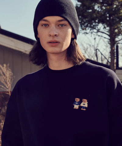 韓國 Ambler Twinlook Bear Unisex Sweatshirt【AR035】