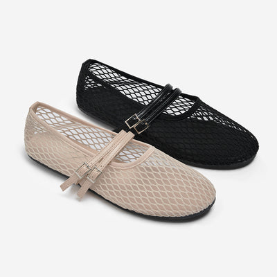 韓國 Chaakan Motica Mesh Flat Sandals 【CN052】
