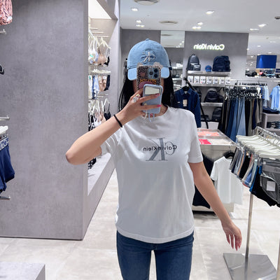 韓國 Calvin Klein Women's Monogram Logo Short Sleeve T-shirt【SC322】