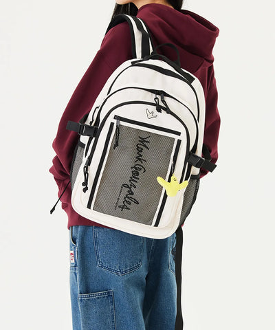 韓國 Mark Gonzales Angel Keyring Mesh Authentic Backpack【MG335】