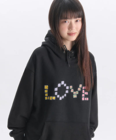 韓國 Ambler Crayon Love Graphic Hoodie【AR172】