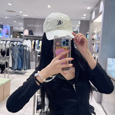 韓國 Calvin Klein Unisex CKJ Small Monogram Logo Ball Cap【SC336】