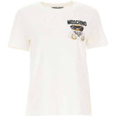 【現貨】Moschino 刺繡墨鏡熊仔短袖 Tee (白色)【MO031】