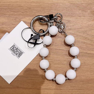 韓國 Marithe Francois Girbaud Circle Logo Beads Strap Keyring【MD313】
