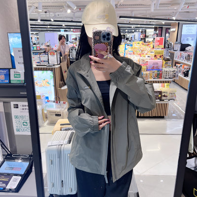 韓國 National Geographic Adeli Cooling Stretch Semi-Overfit Stand Neck Full-Zip Jumper (涼爽速乾防曬面料)【NG868】
