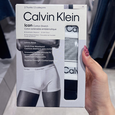 韓國 Calvin Klein Men's Icon Cotton Stretch 2PK Trunks【SC264】