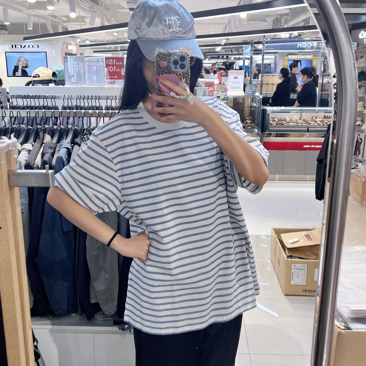 韓國 Snowpeak Sorona Striped Short Sleeve T-shirt【SN123】