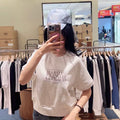 韓國 Marithe Francois Girbaud W Vintage Classic Logo Half Sweatshirt【MD207】
