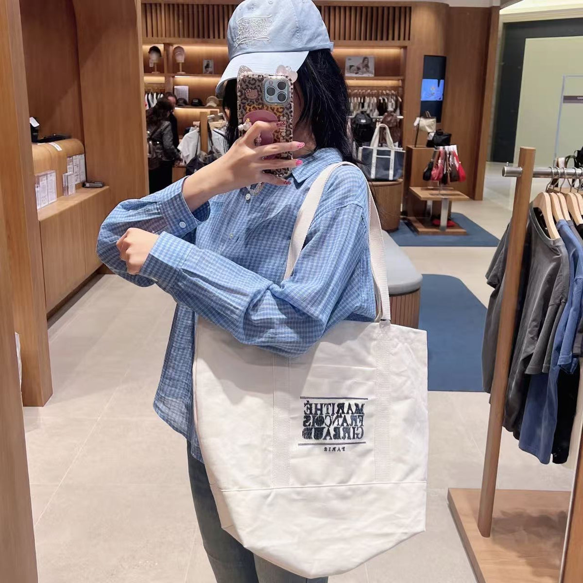韓國 Marithe Francois Girbaud Drawing Classic Logo Big Eco Bag【MD112】
