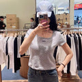 韓國 Marithe Francois Girbaud W Flower Slim Crop Tee【MD214】
