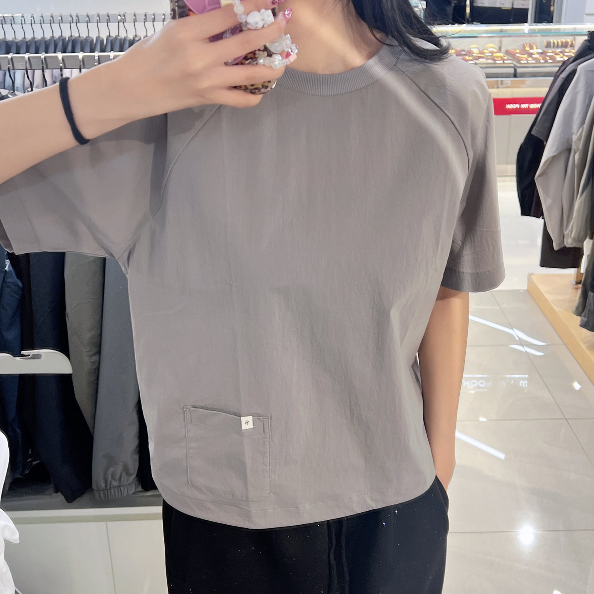 韓國 Snowpeak Root Women's Pocket Short Sleeve T-shirt (防水防曬面料)【SN157】