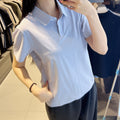 韓國 National Geographic Women's Kraz Semi-Overfit Short Sleeve Collared T-shirt【NG986】