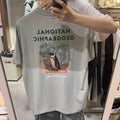 韓國 National Geographic Ratel Regen Animal Big Graphic Semi-Overfit Short Sleeve T-shirt【NG855】