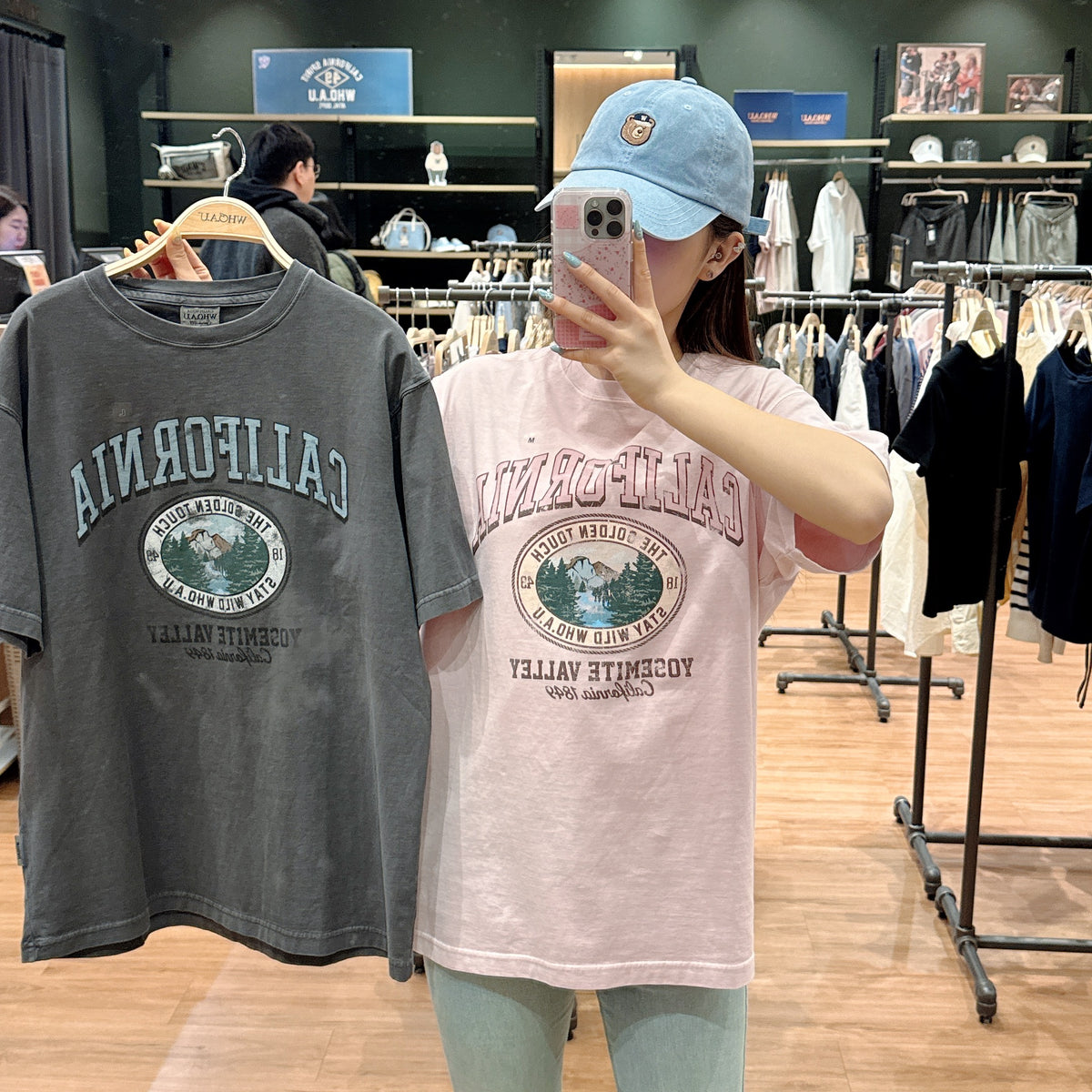 【現貨】韓國 WhoAU California Dyed Graphic T-shirt【WA143】