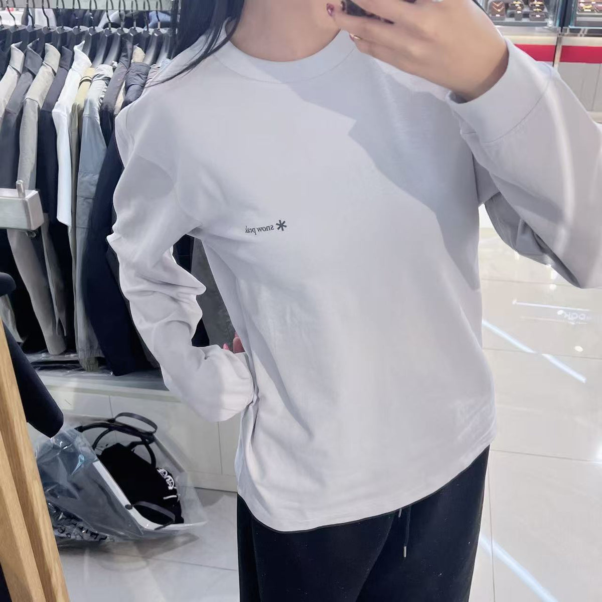 韓國 Snowpeak Sorona Lettering Long Sleeve T-shirt【SN146】