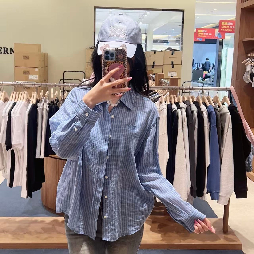 韓國 Marithe Francois Girbaud W Pattern Sheer Shirt【MD227】