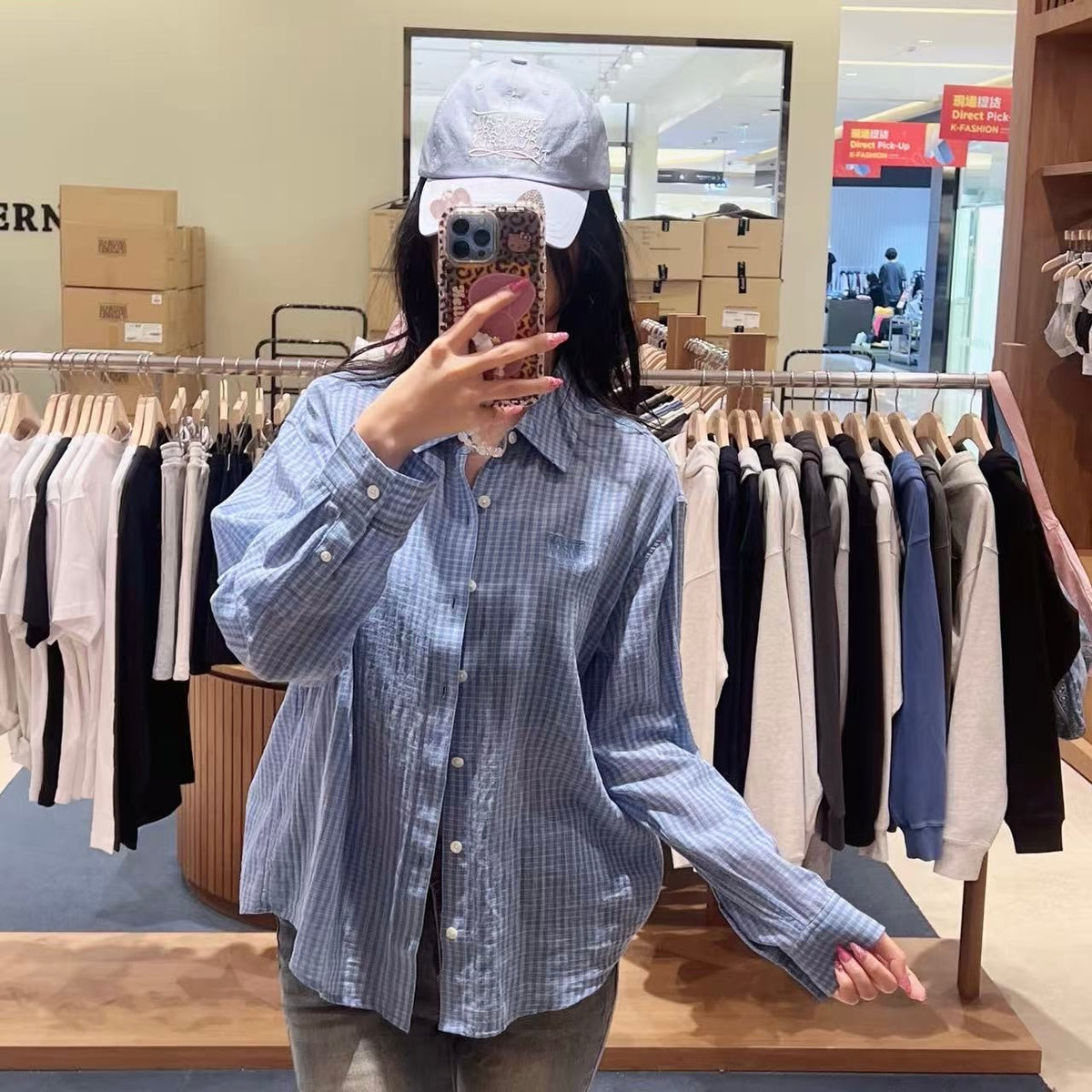 韓國 Marithe Francois Girbaud W Pattern Sheer Shirt【MD227】