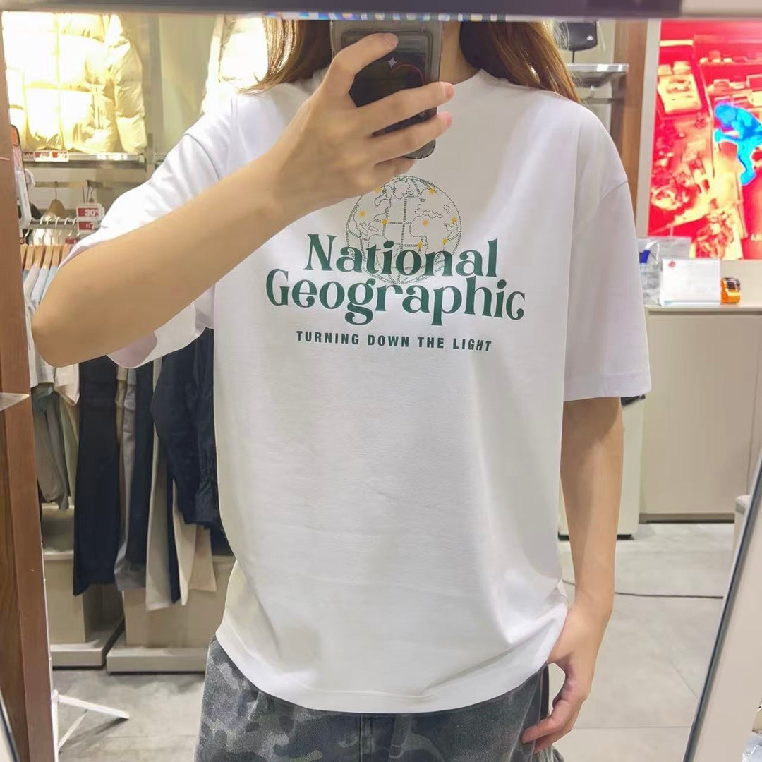 韓國 National Geographic 男女同款 T-Shirt【NG1077】