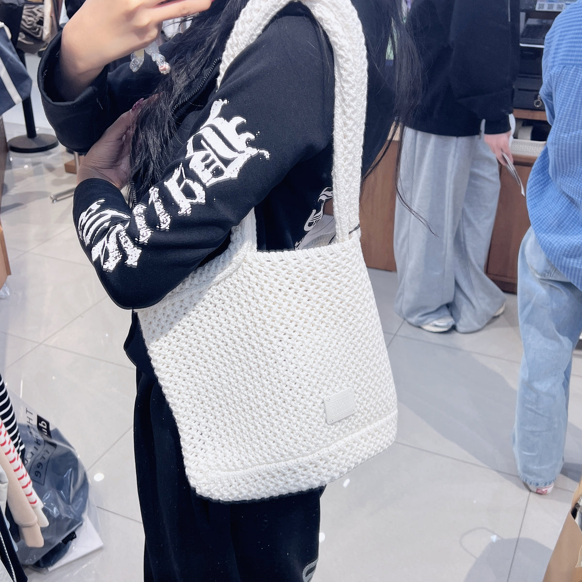 韓國 Marithe Francois Girbaud Classic Logo Net Shoulder Bag【MD276】