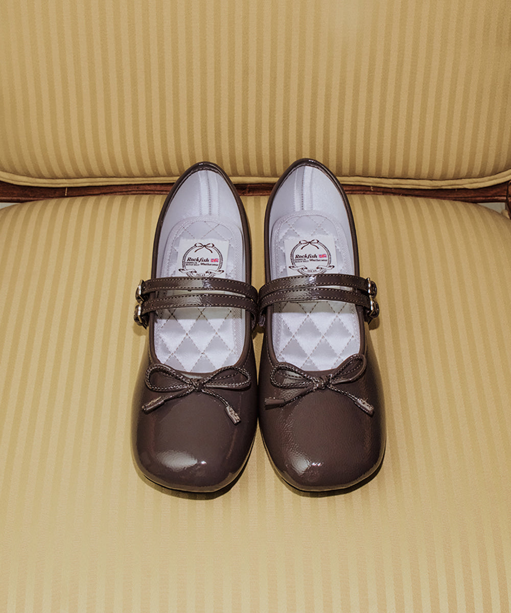 韓國 Rockfish Square Toe Two Strap Mj (4Cm)【RH011】