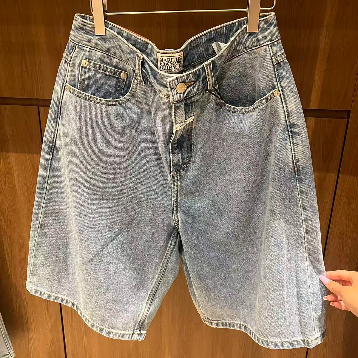 韓國 Marithe Francois Girbaud W Long Bermuda Denim Pants【MD335】