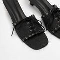 韓國 Chaakan Spooky Lace-up Mule Slippers【CN024】