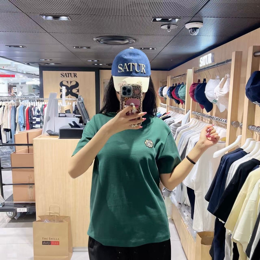 韓國 Satur Crest Logo T-Shirt (男女同款)【SR320】