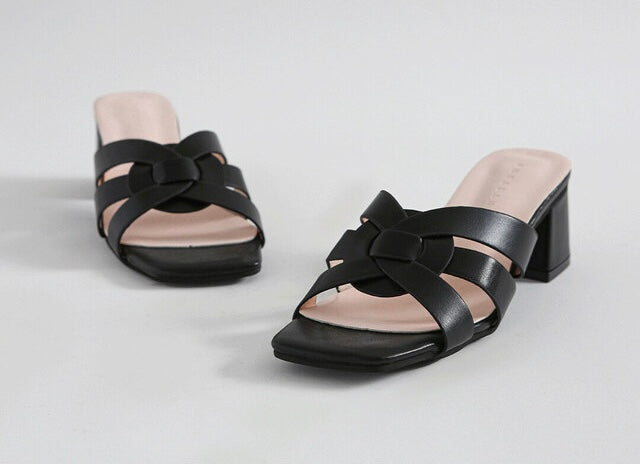 韓國 Chaakan Melody Twisted Strap Mule Slippers【CN013】