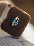 18k 金海藍寶情侶女對 (訂金$500，總售價為 $3,238)【SM2130】