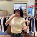 韓國 Marithe Francois Girbaud W Cable Half Knit Pullover【MD239】