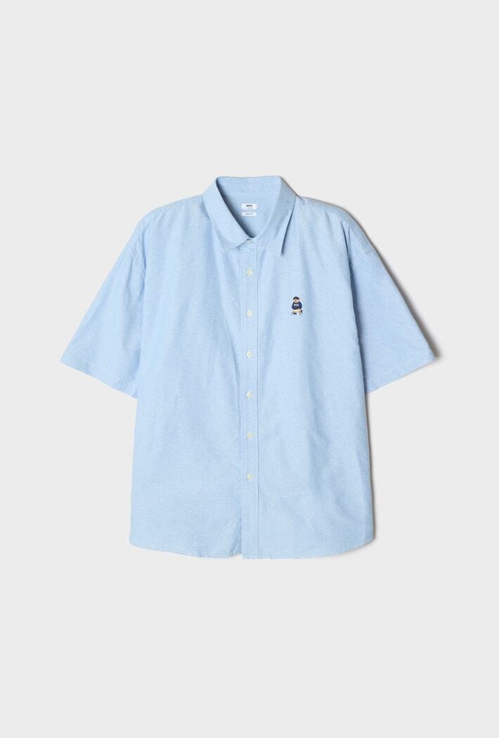 韓國 SPAO Oversized Short Sleeve Oxford Shirt【SP407】
