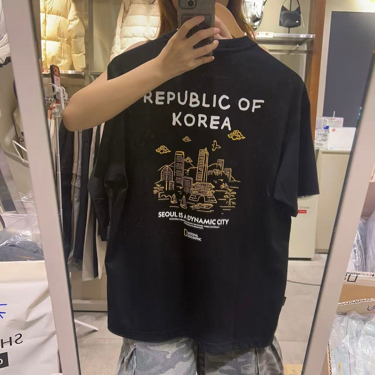 韓國 National Geographic 男女同款 T-Shirt【NG1080】