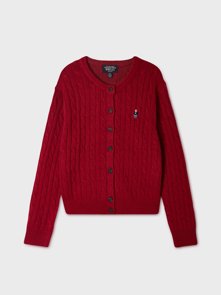 韓國 WhoAU Steve Cable Cardigan【WA090】
