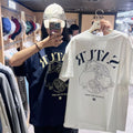 韓國 Satur Capri Citron Drawing Summer Graphic Short Sleeve T-shirt【SR371】