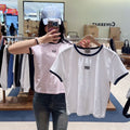 韓國 Marithe Francois Girbaud W Classic Logo Ringer Tee【MD153】