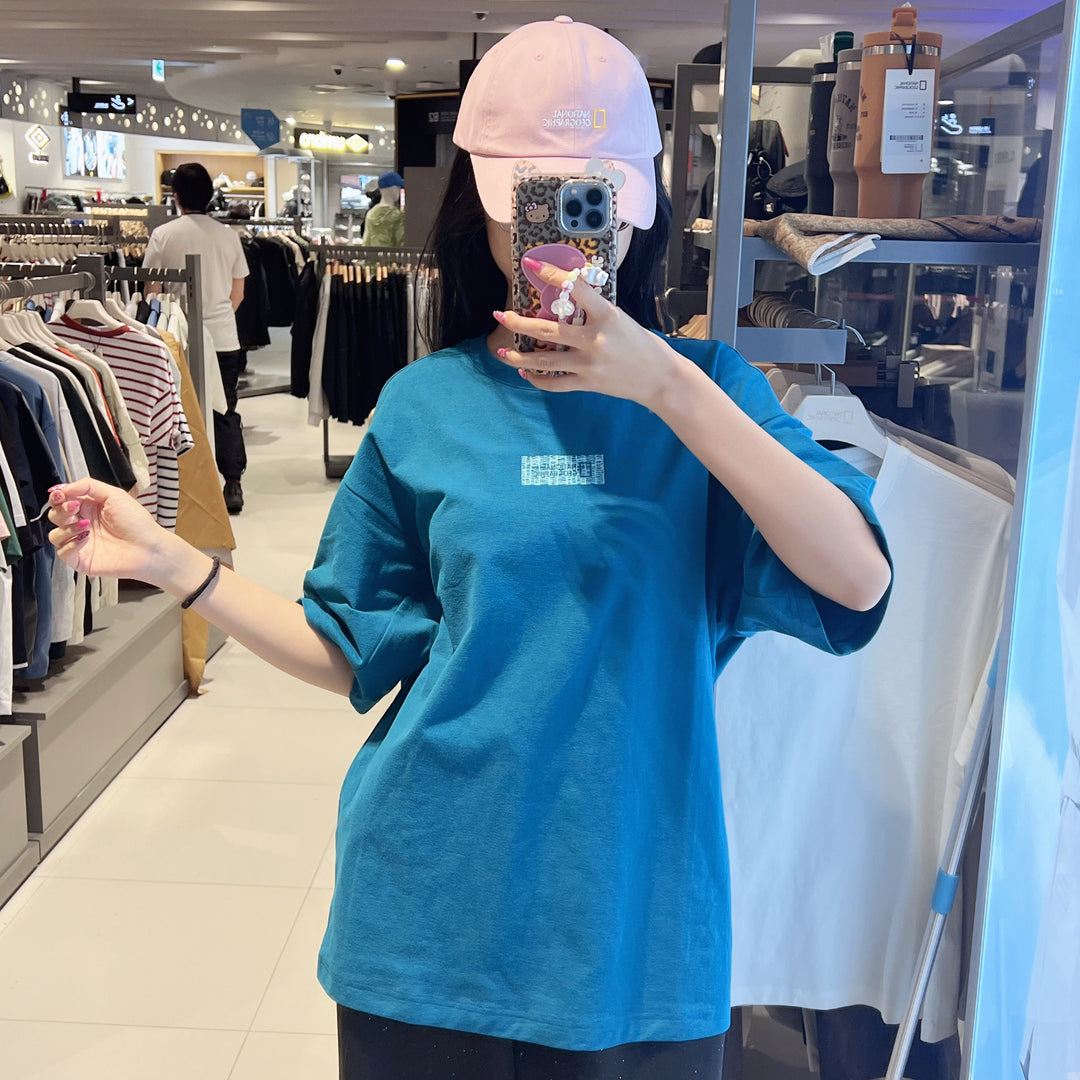 韓國 National Geographic Nature Cooling Logo Semi-Overfit Short Sleeve T-shirt【NG955】