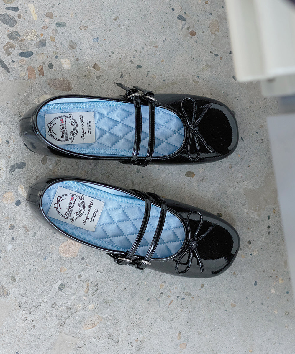 韓國 Rockfish Square Toe Two Strap MJ (Enamel)【RH012】