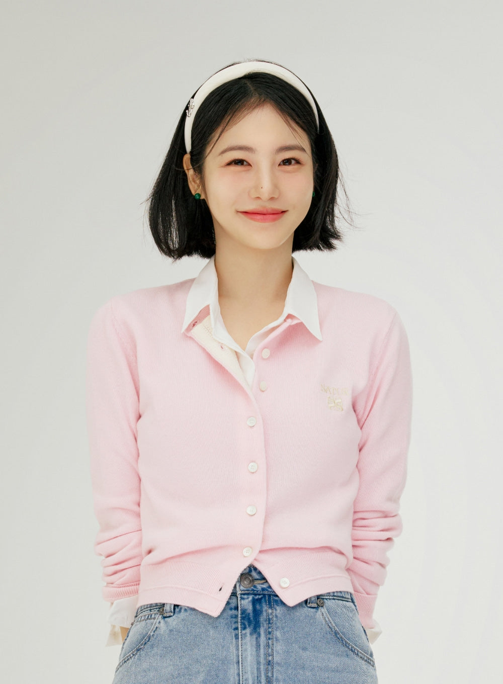 韓國 Satur (W) Loren Basic Crewneck Fine Cardigan【SR309】