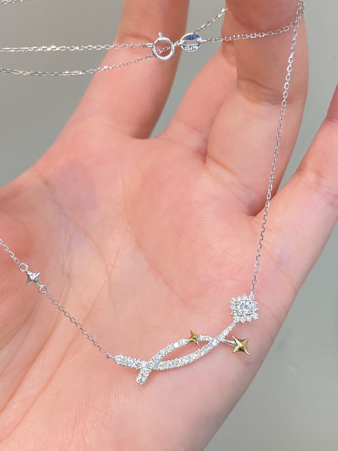 65分燦若星辰鑽石項鍊 (訂金$500，總售價為 $4,800)【SM2124】