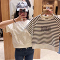 韓國 Marithe Francois Girbaud W Vintage Classic Logo Half Sweatshirt【MD207】