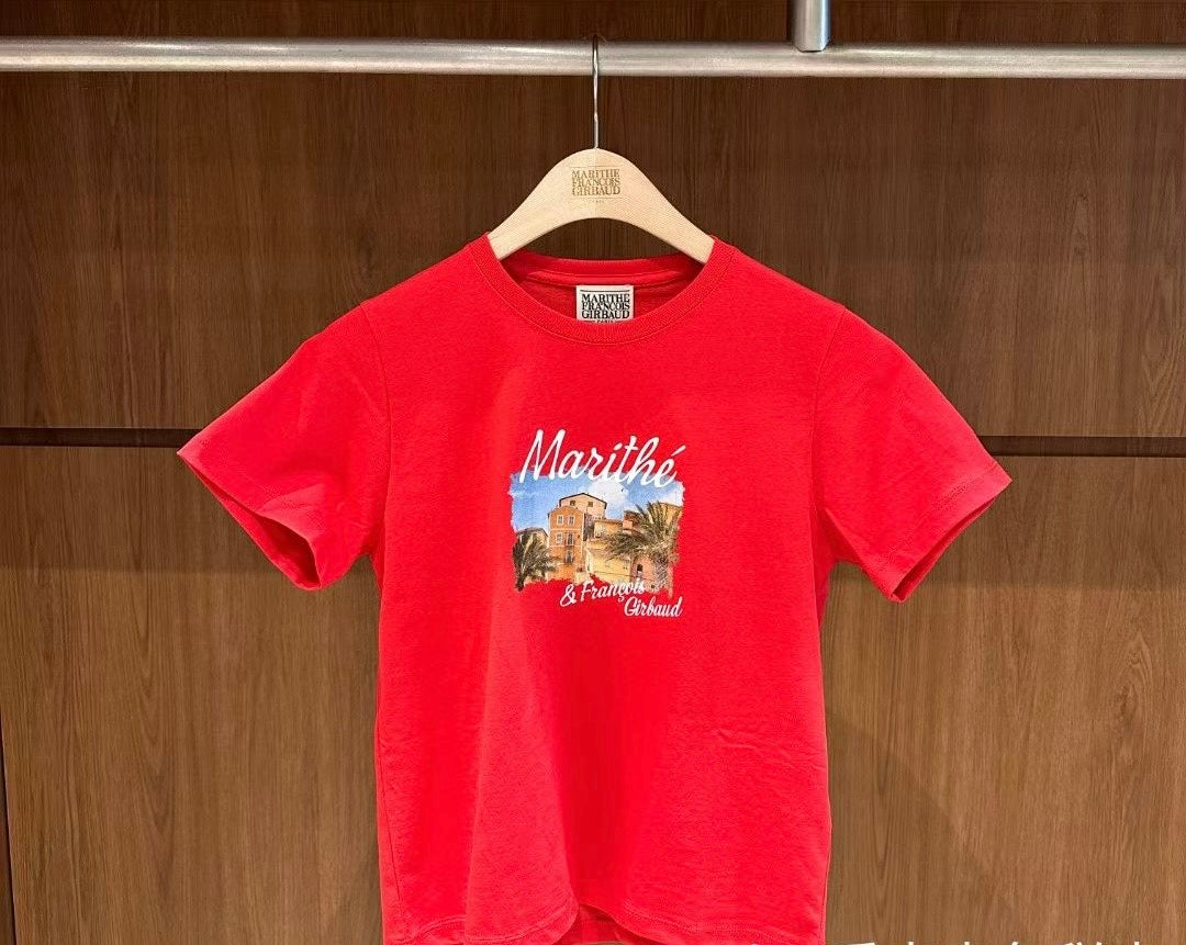 韓國 Marithe Francois Girbaud W Aerocool Resort Graphic Tee【MD307】