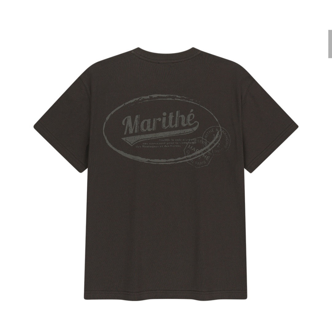 韓國 Marithe Francois Girbaud Vintage Logo Typo Tee【MD287】