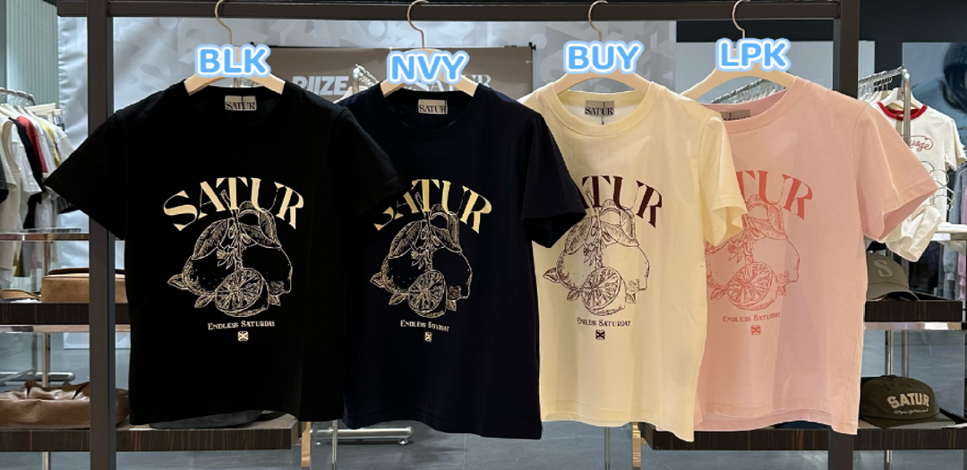 韓國 Satur Capri Citron Drawing Summer Graphic Short Sleeve T-shirt【SR388】