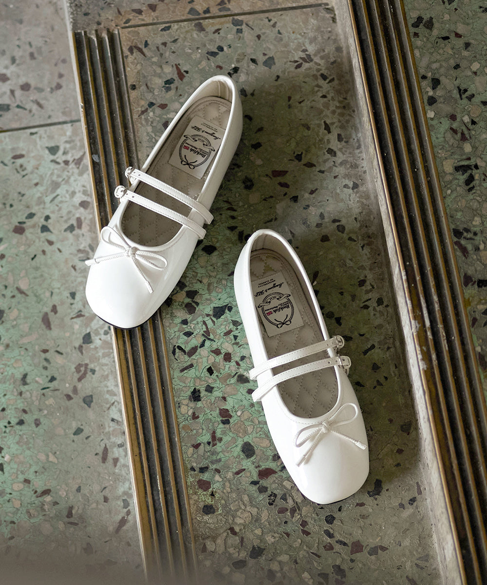 韓國 Rockfish Square Toe Two Strap MJ (Enamel)【RH012】