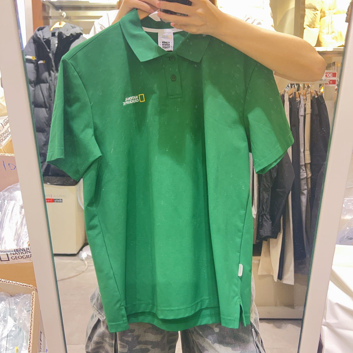 韓國 National Geographic 男女同款 Caridi Piqué Short Sleeve Collared T-shirt【NG854】